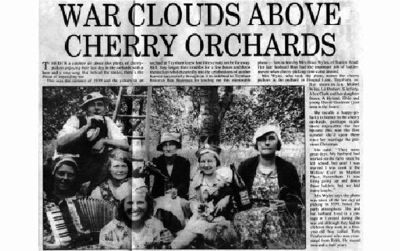 war clouds over cherry orchards